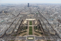Вид с третьего этажа Эйфелевой башни, Париж, Франция