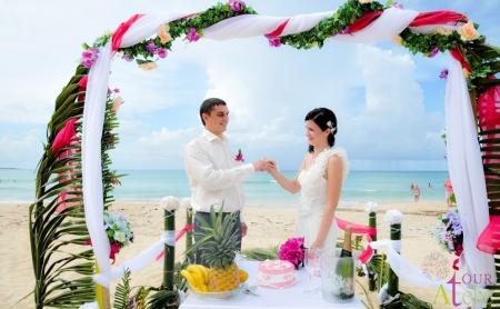 Свадебная церемония на пляже Макао, Доминикана