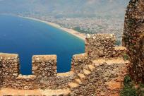 Вид с крепости в Аланье, Турция